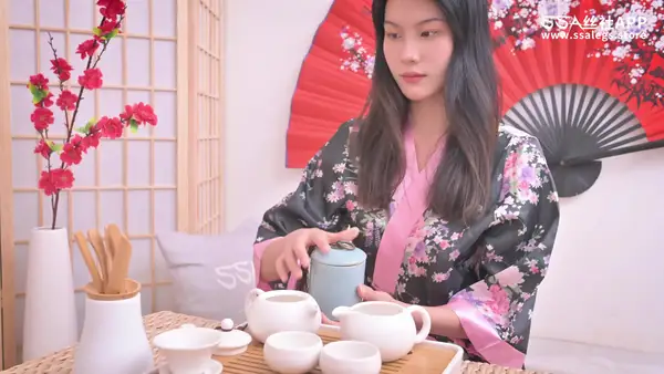 短片 NO.040 素素の茶艺 肉丝袜 - SSA丝社